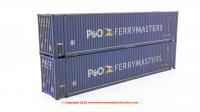 4F-028-016 Dapol 45ft High Cube Container Twin Pack - P&O Ferry with weathered finish